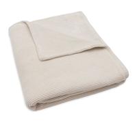 Jollein Couverture basique en tricot - Oatmeal/velours - 110 x 150 cm - Coton - Pour lit d'enfant - TOG 2.0 - Certifié Oeko-Tex