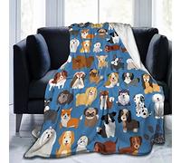 Couverture en polaire ultra douce et chaude à motif animal de compagnie pour toutes saisons - Pour lit, chaise, voiture, canapé, chambre à coucher, 127 x 101,6 cm