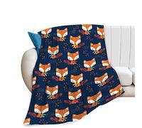 Couverture en polaire ultra douce et confortable avec motif renard pour filles et femmes, 127 x 101,6 cm