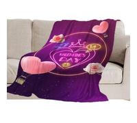 Couverture en polyester 100 cm | Couverture romantique en forme de cœur | Couverture de Saint-Valentin | Grand jeté pelucheux | Décoration de chambre à coucher - Fournitures pour la sieste et le salon