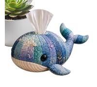 Couverture en Quilted Forme d'Animal pour Boîte à Mouchoirs | Projet DIY avec Instructions - Kit artisanal de support à mouchoirs matelassé fait main | pour Adultes Femmes Maison Bureau Table Basse Ta
