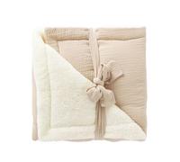 Couverture En Sherpa Et Gaze 70 X 100 Cm Biscuit - Beige Beige