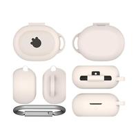 Couverture en Silicone pour SteelSeries Arctis GameBuds,Casque Manche Housse de Protection Antichoc pour Écouteurs Couvercle de Coque Souple avec Carabiner (Lumière Blanc)