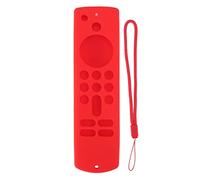 Couverture en Silicone pour Stick 3rd Gen Remote Control Control Anti Slip Protective Case avec lonyard Soft Shockproofing Skin Friendly Black Ensemble pour Une poignée Facile et (Set Rouge)