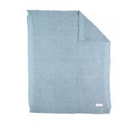 Couverture En Tricot Bio Bleu 75X100