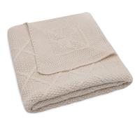 Couverture en tricot beige 75X100