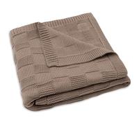 Couverture en tricot Box Knit Milky Coffee (75 x 100 cm)