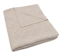 Couverture en tricot Check Knit Oatmeal (100 x 150 cm)