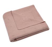 Jollein Couverture Douillette en Tricot pour lit de bébé, Motif Rose Sauvage, 75 x 100 cm, 60% Coton, 40% Acrylique, pour lit de bébé, 1,0 TOG, certifiée Oeko-Tex, modèle de Tricot
