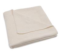 Couverture en tricot ecru 75X100