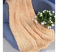 Couverture en tricot épais 100 x 120 cm, couverture lestée en tricot, couverture en fil tricoté chenille pour canapé, décoration de lit, grandes couvertures en câble douces et confortables, jetés (B 1