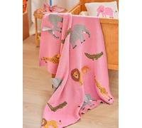 Couverture en tricot pour bébé ANIMALS avec détails 3D rice, Rose rose bonbon TU