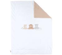 NOUKIE’S - Couverture bébé 75x100 cm en Veloudoux® - Fluffy, Orso & Lily brodés - Ultra Douce et rassurante - Idéale dès la Naissance, Baby, Ecru/Beige