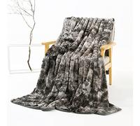 Couverture en Velours Cristal PV, Double Couverture en Peluche, tie-Dye pour Enfants, colorée, idéale pour la Pause déjeuner au Bureau, ne perd Pas Ses Poils, Lavable en Machine - 130 x 160 cm