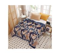 Couverture en viscose tissée jacquard moderne - motif floral, respirante et fraîche