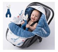 Couverture enveloppante hiver bébé avec doudou - Universelle pour poussette et siège auto - 0-12 mois - Qualité supérieure coton