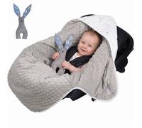 Couverture enveloppante hiver bébé avec doudou - Universelle pour poussette et siège auto - 0-12 mois - Qualité supérieure coton