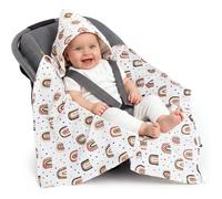 Medi Partners Mousseline nid d'Ange Bebe été Couverture enveloppante Bébé siege Auto 85x85cm Couvertures bebe nid d'ange Une Douce Oeko-Tex Moelleuse pour landaus (Arc-en-ciel)