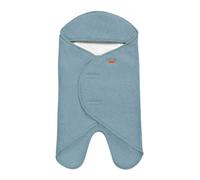 Béaba Couverture enveloppante Babynomade double polaire - Bleu Baltique/Blanc - 0-6 mois
