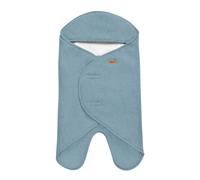 Béaba Couverture enveloppante Babynomade double polaire - Bleu Baltique/Blanc - 0-6 mois