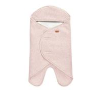 Béaba Couverture Babynomade Double Polaire – Chaude et déperlante – Rose poudré/blanc 0-6m