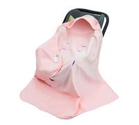 Couverture enveloppante pour siège auto, 90 x 90 cm, en tissu gaufré, universelle, pour siège auto, simple couche, rose, tog 0,5