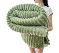 Couverture Épaisse en Peluche Lapin, Couverture d'hiver en Flanelle Velours Lait, Couverture À Bulles Moelleuse Et Douce for Lit, Canapé Et Salon(Green,59.1 * 78.7in)