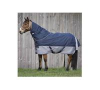 Couverture - EQUI-THEME - TYREX 600 D - Doublée polaire - Imperméable - 5’3"" - 160 cm - Bleu et Gris