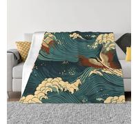 Couverture et jeté de lit en micro-polaire ultra douce et légère en flanelle pour toutes saisons - Couverture de lit en peluche chaude pour canapé, 203,2 x 152,4 cm