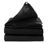 Couverture Étanche 100 x 260 cm Anti-UV, avec Œillets, Résistante Aux Intempéries et Aux Déchirures, Imperméable et Résistante Bâche Multifonctions pour Exterieur, Jardin, Noir