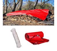 Couverture Étanche 140 x 180 cm Aux Intempéries, à La Déchirure, Bâche de Remorque Bâche de Jardin Peut Être Personnalisé, pour Extérieur, Balcon, Toit, Pergola, Rouge
