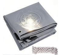 Couverture Étanche 270 x 340 cm Imperméable et Résistante, Résistance Anti-UV, Haute Performance, Indéchirable, Portable Couverture Extérieure pour Tonnelle, Camping, Gris