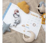 Couverture étape bébé - étoiles rose TU