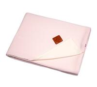 Couverture été coton nid d'abeille rose