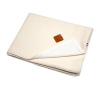 Couverture été en coton nid d'abeille beige 100x150