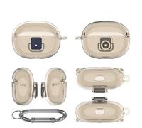 Couverture Étui de Protection pour SHOKZ OpenDots One,Casque Audio Housse de Protection Manche Antichoc en TPU avec Mousqueton (Gris Transparent)