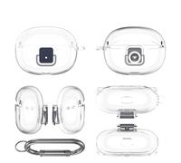 Couverture Étui de Protection pour SHOKZ OpenDots One,Casque Audio Housse de Protection Manche Antichoc en TPU avec Mousqueton (Transparent)