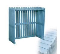 Couverture Extérieure De Vie Privée Couverture De Climatiseur Résistant Aux Intempéries Support De Fleur Climatiseur En Bois Pour Jardin Terrasse (Color : Blue, Size : 85x35x84cm)