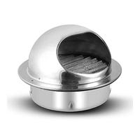 Couverture extérieure d'évent, Évent mural rond d'aération, couvercle de sortie en maille d'acier inoxydable, soffite, sèche-conduit, argent, plusieurs tailles(110mm/4.3in)