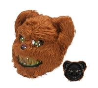 Couverture faciale effrayante d'Halloween, costume de cosplay d'ours avec tête sanglante - Couverture de visage de lapin avec bouche sanglante | Costume de cosplay réglable avec couverture elas
