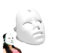 Couverture faciale LED, masque de lumière rouge pour visage - Masque de 7 à 1 couleurs, couverture faciale rechargeable portable, masque de lumière rouge LED sans fil pour femme