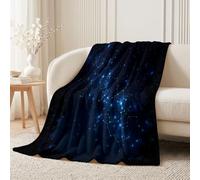 Couverture Fantaisie Interstellaire, Plaid Chaud 150x200cm | Ciel Étoilé Constellation, Plaid Chaud - Couverture en Flanelle Douce pour Canapé, lit et salon