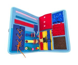 Couverture Fidget, couverture sensorielle apaisante pour les personnes âgées ayant des activités tactiles, planche occupée avec fermetures éclair, boutons et textures pour l'engagement cognitif, déme