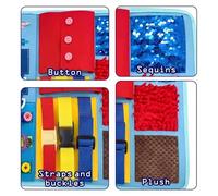 Couverture Fidget Pour Adultes - Jouet Apaisant Interactif | Tapis Sensoriel Pour Personnes Âgées | Aide À La Relaxation Pour Le Déclin De La Mémoire, La Réduction De La Tension, L'amélioration De L'h