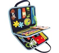 Couverture fidget pour les personnes âgées à la perte de couverture sensorielle portable Perte de mémoire fidget, pads d'activités autistes, améliore la démence de stimulation mentale Alzheimers Toys