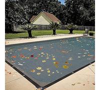 Couverture Filet de Feuille pour Piscine, Bâche Protection Piscines Hors-Sol Rectangulaire pour Bloquer Feuilles Mortes et Débris, Couverture Piscine D'hivernage, Durable(Size:3×3m(10×10ft))