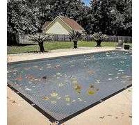 Couverture Filet de Feuille pour Piscine Rectangulaire, Filet de Protection Anti Feuilles pour Piscine Hors Sol pour Bloquer Feuilles Mortes, Couverture Piscine D'hivernage(2x4m(6.5 * 13ft))