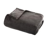 Couverture flanelle 180 x 230 cm Atmosphera - Gris foncé