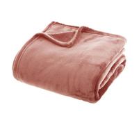 Couverture flanelle 180 x 230 cm Atmosphera - Rose