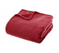 Couverture flanelle 180 x 230 cm Atmosphera - Rouge